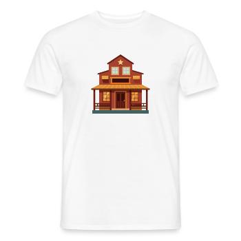 Cowboy Saloon - T-shirt homme - blanc - Devant - AI Model Male 178 dark (178cm)