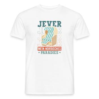 Nordisches Strandkorb Paradies - Männer T-Shirt - Weiß - Vorne - AI Model Male 178 dark (178cm)