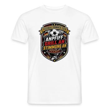 Sommermärchen Fußball Anpfiff Grill - Männer T-Shirt - Weiß - Vorne - AI Model Male 178 dark (178cm)