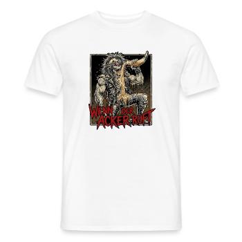 Retro 80s Heavy Metal Dämon - Männer T-Shirt - Weiß - Vorne - AI Model Male 178 dark (178cm)