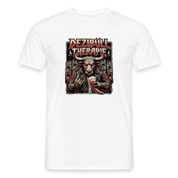 Heavy Metal Dezibull Therapie - Männer T-Shirt - Weiß - Vorne - AI Model Male 178 dark (178cm)