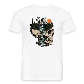 Skull Mountain Landschaft - Männer T-Shirt - Weiß - Vorne - AI Model Male 178 dark (178cm)