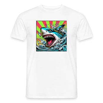 Requin - T-shirt homme - blanc - Devant - AI Model Male 178 dark (178cm)