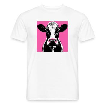 vache - T-shirt homme - blanc - Devant - AI Model Male 178 dark (178cm)