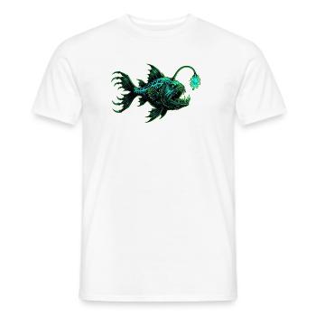 Apportez votre propre lumière – Poisson-grenouille des profondeurs - T-shirt homme - blanc - Devant - AI Model Male 178 dark (178cm)