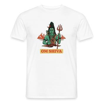 Hindu God Shiva Retro Comic - Men's T-Shirt - white - Front - AI Model Male 178 dark (178cm)