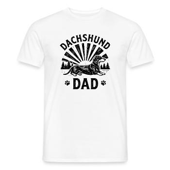 Dachshund Dad Spruch Dackel Retro Grafik - Männer T-Shirt - Weiß - Vorne - AI Model Male 178 dark (178cm)