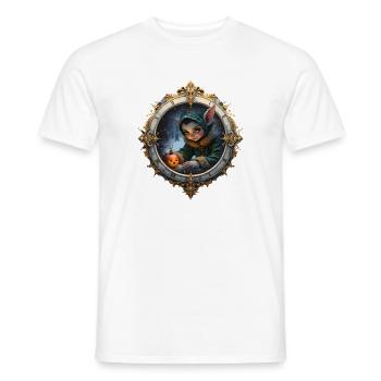 Elf boy in golden watch - Men's T-Shirt - white - Front - AI Model Male 178 dark (178cm)