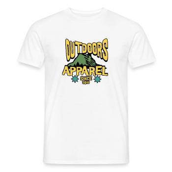 Outdoors Apparel Mountain Logo 2019 - Men's T-Shirt - white - Front - AI Model Male 178 dark (178cm)