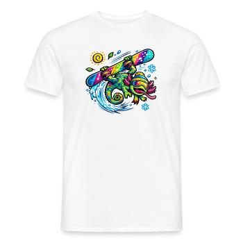 Planche de surf Rainbow Chama - T-shirt homme - blanc - Devant - AI Model Male 178 dark (178cm)