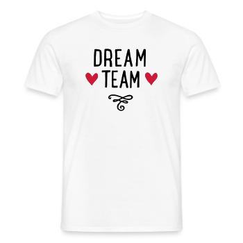 Dream Team with Hearts Gift - Men's T-Shirt - white - Front - AI Model Male 178 dark (178cm)