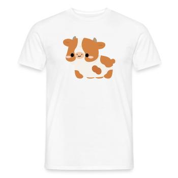 Guernsey-Kuhkalb - Männer T-Shirt - Weiß - Vorne - AI Model Male 178 dark (178cm)