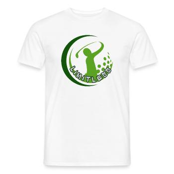 Silhouette du swing du golfeur illimité - T-shirt homme - blanc - Devant - AI Model Male 178 dark (178cm)