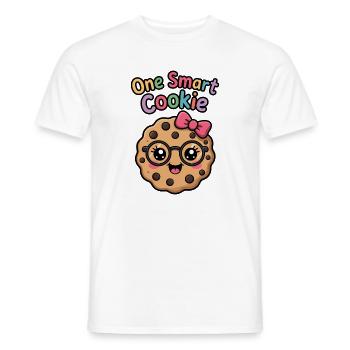 One Smart Cookie - Schlauer Keks mit Brille - Männer T-Shirt - Weiß - Vorne - AI Model Male 178 dark (178cm)