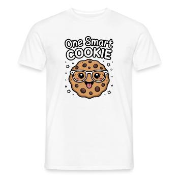 One Smart Cookie - Schlauer Keks mit Brille - Männer T-Shirt - Weiß - Vorne - AI Model Male 178 dark (178cm)