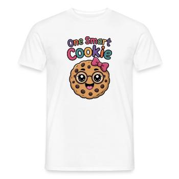 One Smart Cookie - Schlauer Keks mit Brille - Männer T-Shirt - Weiß - Vorne - AI Model Male 178 dark (178cm)