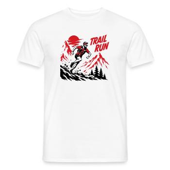 course sur sentier - T-shirt homme - blanc - Devant - AI Model Male 178 dark (178cm)