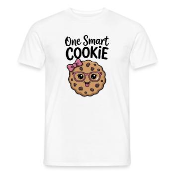 Un Cookie Intelligent - Cookie Intelligent avec des Lunettes - T-shirt homme - blanc - Devant - AI Model Male 178 dark (178cm)