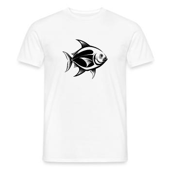 Golden Pompano Fish - Men's T-Shirt - white - Front - AI Model Male 178 dark (178cm)