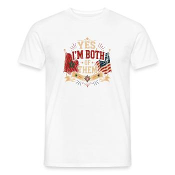 Both: USA and Morocco identity - Men's T-Shirt - white - Front - AI Model Male 178 dark (178cm)