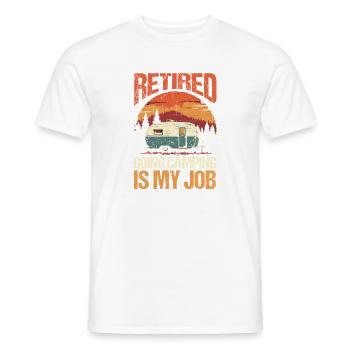 Camping Retired Camp Pensioner Forest Camper - Men's T-Shirt - white - Front - AI Model Male 178 dark (178cm)