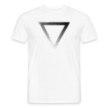 triangle halftone shape design - Men's T-Shirt - white - Front - AI Model Male 178 dark (178cm)