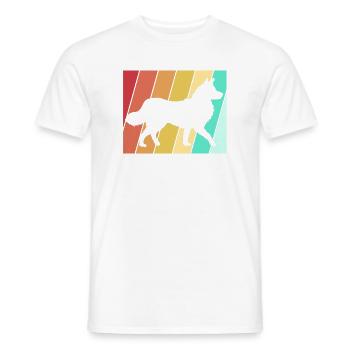 Border Collie - Men's T-Shirt - white - Front - AI Model Male 178 dark (178cm)