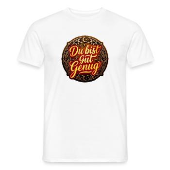 Du bist gut genug Vintage Siegel - Männer T-Shirt - Weiß - Vorne - AI Model Male 178 dark (178cm)
