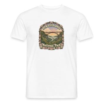New River Gorge National Park USA West Virginia - Männer T-Shirt - Weiß - Vorne - AI Model Male 178 dark (178cm)
