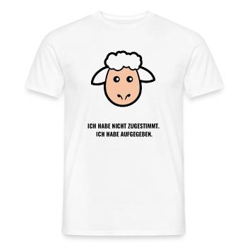 Ich habe nicht zugestimmt. Ich habe aufgegeben. - Männer T-Shirt - Weiß - Vorne - AI Model Male 178 dark (178cm)
