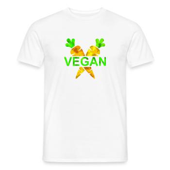 Illustration du croisement de carottes véganes - T-shirt homme - blanc - Devant - AI Model Male 178 dark (178cm)