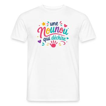 Une nounou qui déchire - T-shirt homme - blanc - Devant - AI Model Male 178 dark (178cm)