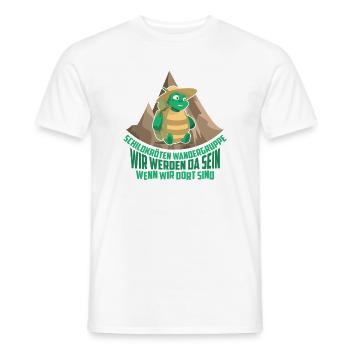 Schildkörten Wandergruppe Wander Bergsteiger - Männer T-Shirt - Weiß - Vorne - AI Model Male 178 dark (178cm)