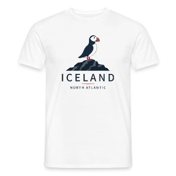 Iceland Puffin North Atlantic Puffin - Men's T-Shirt - white - Front - AI Model Male 178 dark (178cm)