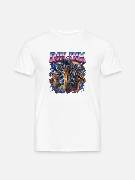 Dik Dik Kosmischer Hirschtrio mit Blitz - Männer T-Shirt - Weiß