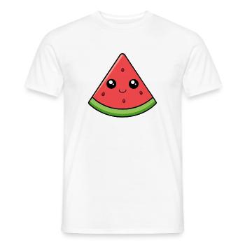 Kawaii Wassermelone Smile - Männer T-Shirt - Weiß - Vorne - AI Model Male 178 dark (178cm)