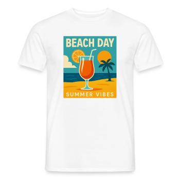 Ambiance estivale - T-shirt homme - blanc - Devant - AI Model Male 178 dark (178cm)