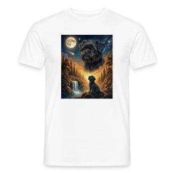 Howling to the Moon Meme Animal Dog Monkey Pinscher - Men's T-Shirt - white - Front - AI Model Male 178 dark (178cm)