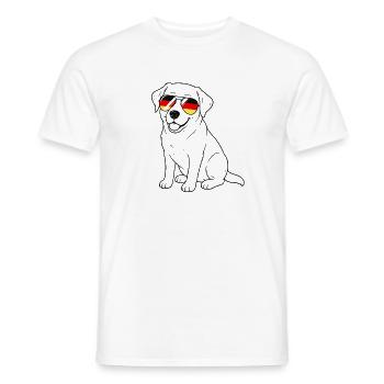 Deutsche flagge Hund deutsch Deutschland Hund - Männer T-Shirt - Weiß - Vorne - AI Model Male 178 dark (178cm)