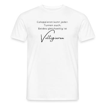 Voltigieren Spruch – Geschenk für Voltigierer - Männer T-Shirt - Weiß - Vorne - AI Model Male 178 dark (178cm)