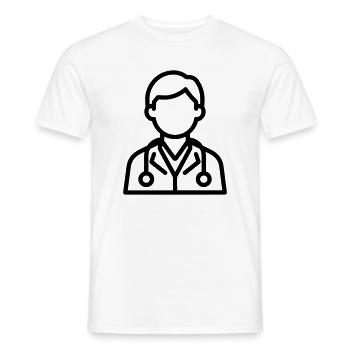 médecin - T-shirt homme - blanc - Devant - AI Model Male 178 dark (178cm)