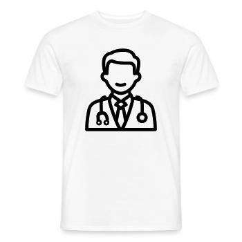médecin - T-shirt homme - blanc - Devant - AI Model Male 178 dark (178cm)