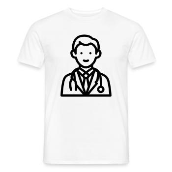 docteur - T-shirt homme - blanc - Devant - AI Model Male 178 dark (178cm)