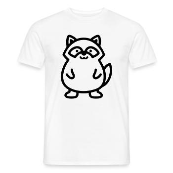 raton laveur - T-shirt homme - blanc - Devant - AI Model Male 178 dark (178cm)
