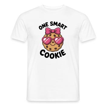 Un Cookie Intelligent - Cookie Intelligent avec des Lunettes - T-shirt homme - blanc - Devant - AI Model Male 178 dark (178cm)