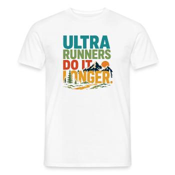 Ultraläufer machen es länger - Männer T-Shirt - Weiß - Vorne - AI Model Male 178 dark (178cm)