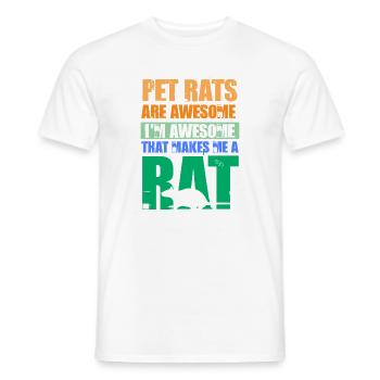 Rat, rat de maison, propriétaire de rats, amoureux des rats - T-shirt homme - blanc - Devant - AI Model Male 178 dark (178cm)