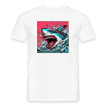 Requin - T-shirt homme - blanc - Devant - AI Model Male 178 dark (178cm)