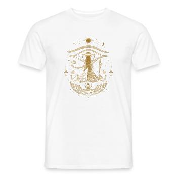 Egyptian Cosmic Pyramid - Men's T-Shirt - white - Front - AI Model Male 178 dark (178cm)