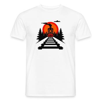 Graphique ferroviaire - T-shirt homme - blanc - Devant - AI Model Male 178 dark (178cm)